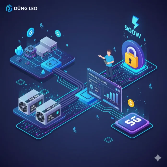 Hướng Dẫn Ghép Nhiều Nguồn Công Suất Nhỏ Thành Nguồn Công Suất Lớn Cho Máy Đào KS0 Pro, KS0 Ultra