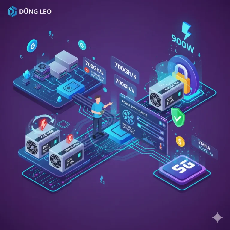 Hướng Dẫn Khắc Phục Tình Trạng KS0 Ultra Bị Khởi Động Lại Liên Tục Khi Úp Tốc 700Gh/s